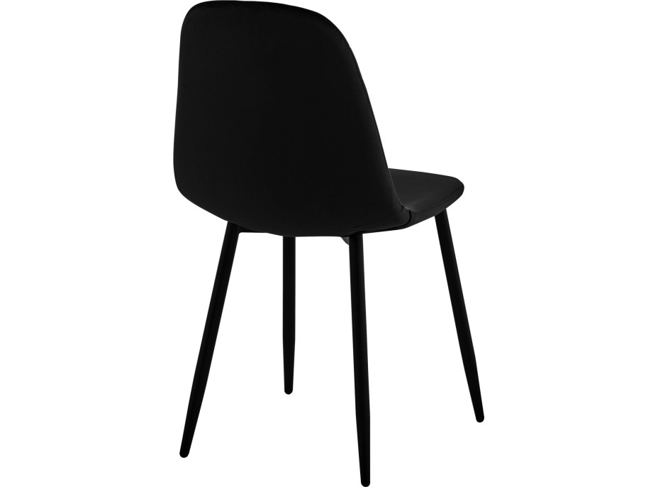 Sametová židle ORLANDO v černé barvě