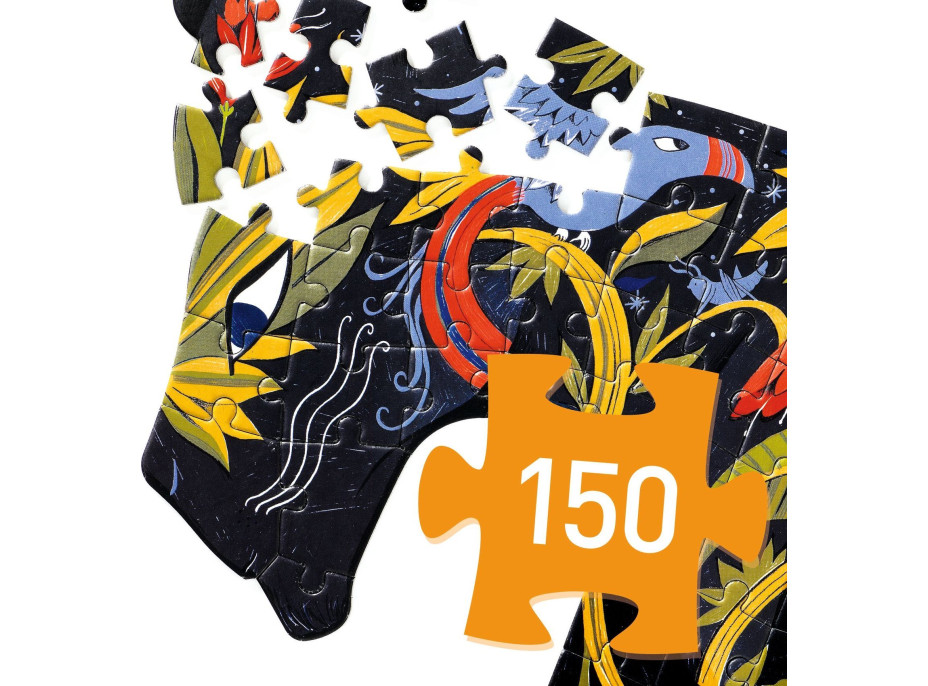 DJECO Obrysové puzzle Panter 150 dílků