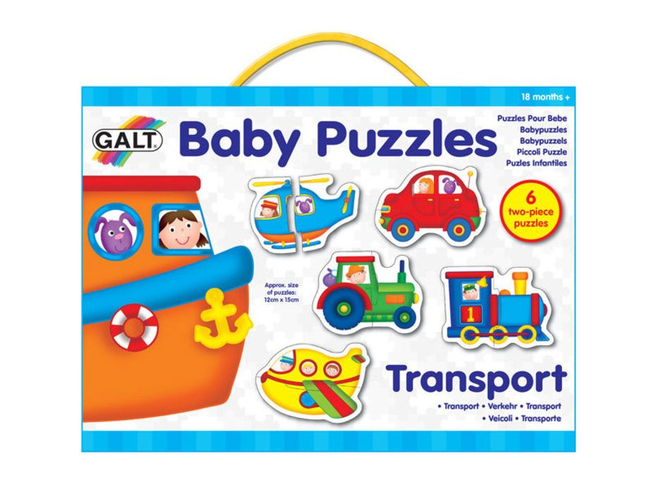 GALT Baby puzzle Doprava 6x2 dílky