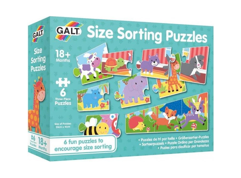 GALT Baby puzzle Kdo je větší a kdo menší 6x3 dílky