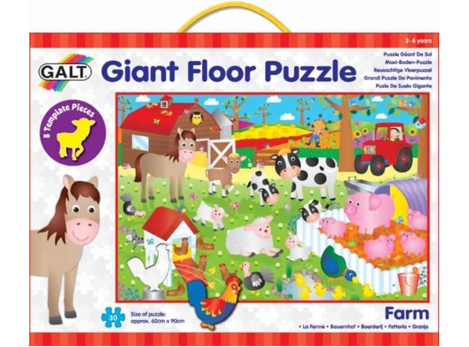 GALT Obří podlahové puzzle Farma 30 dílků