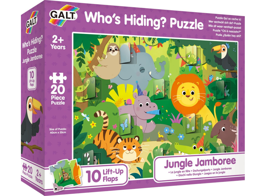 GALT Okénkové puzzle Džungle 20 dílků