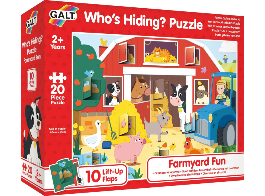 GALT Okénkové puzzle Farma 20 dílků
