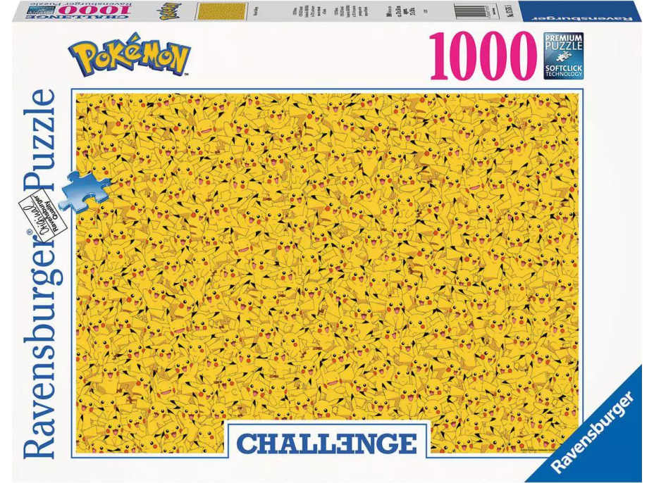 RAVENSBURGER Puzzle Challenge: Pokémon Pikachu 1000 dílků