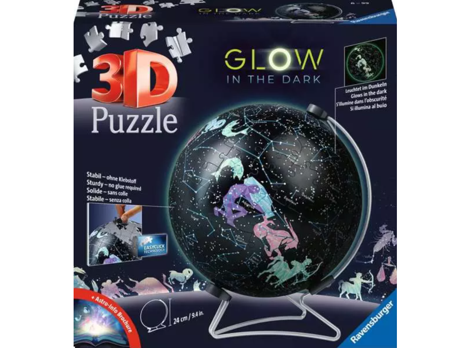 RAVENSBURGER Svítící puzzleball Hvězdný globus 190 dílků