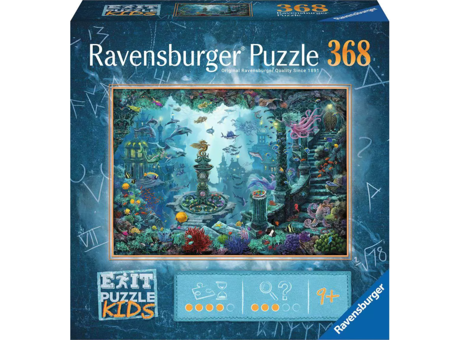 RAVENSBURGER Únikové EXIT puzzle Kids Potopená Atlantida 368 dílků