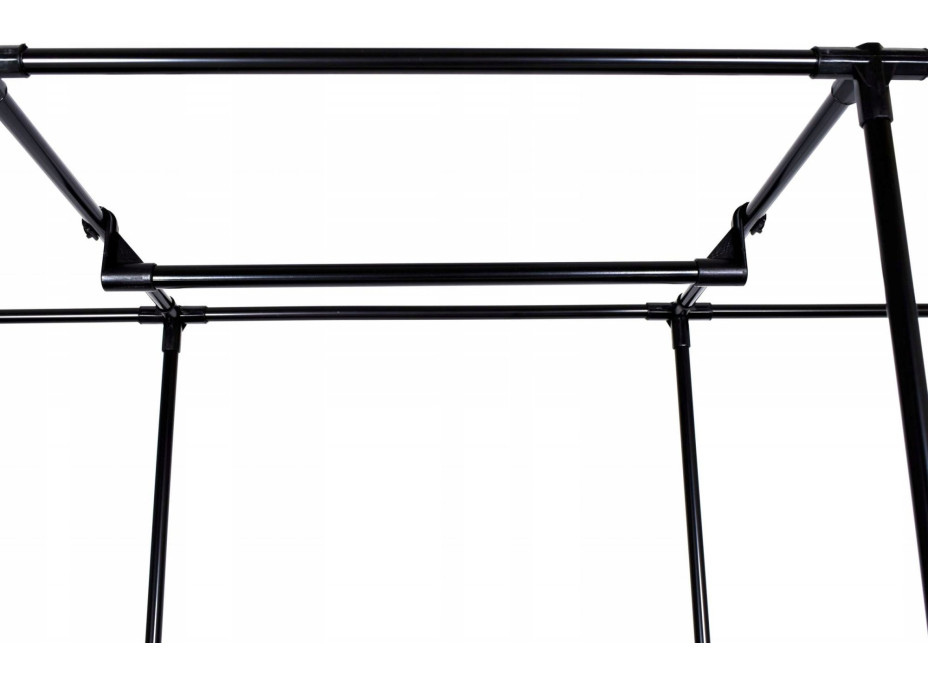 Textilní skříň Mira s 10 policemi MIRA MAXI - černobílá