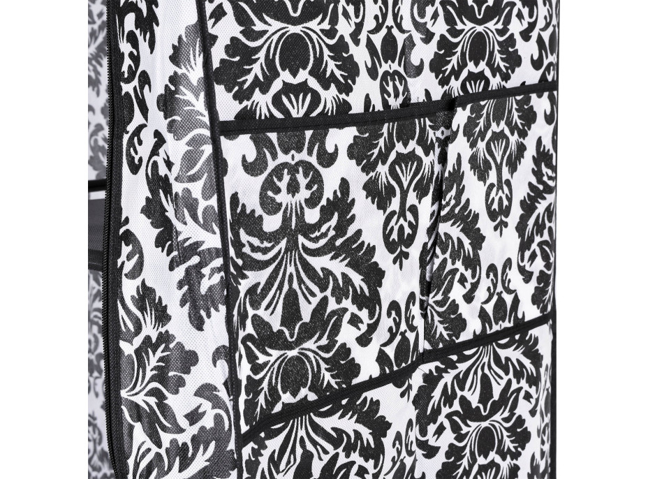 Textilní skříň Mira s 10 policemi MIRA MAXI - černobílá