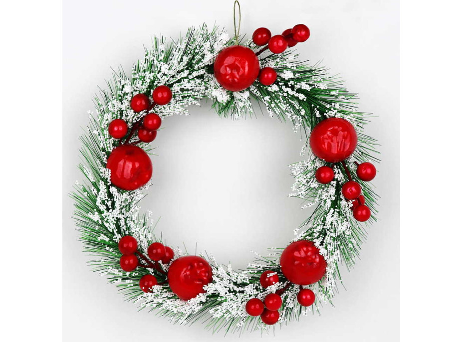 Vánoční věnec 25 cm - RED