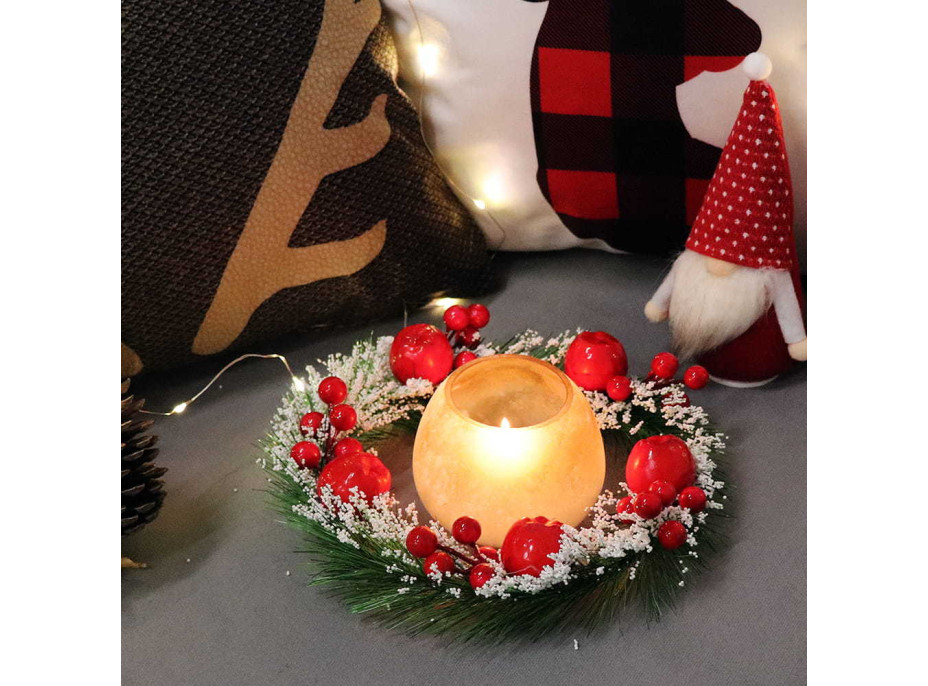 Vánoční věnec 25 cm - RED