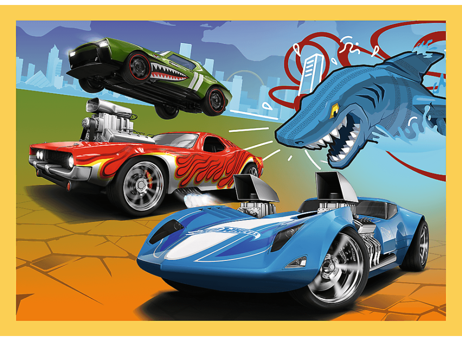 TREFL Puzzle Autíčka Hot Wheels 4v1 (35,48,54,70 dílků)