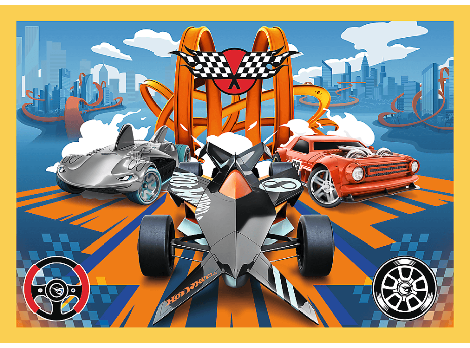 TREFL Puzzle Autíčka Hot Wheels 4v1 (35,48,54,70 dílků)