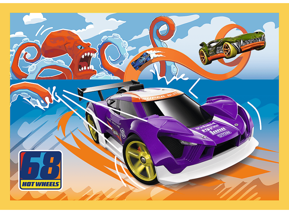 TREFL Puzzle Autíčka Hot Wheels 4v1 (35,48,54,70 dílků)