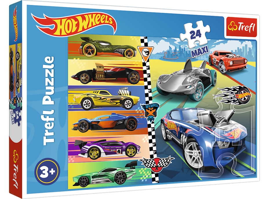 TREFL Puzzle Autíčka Hot Wheels MAXI 24 dílků