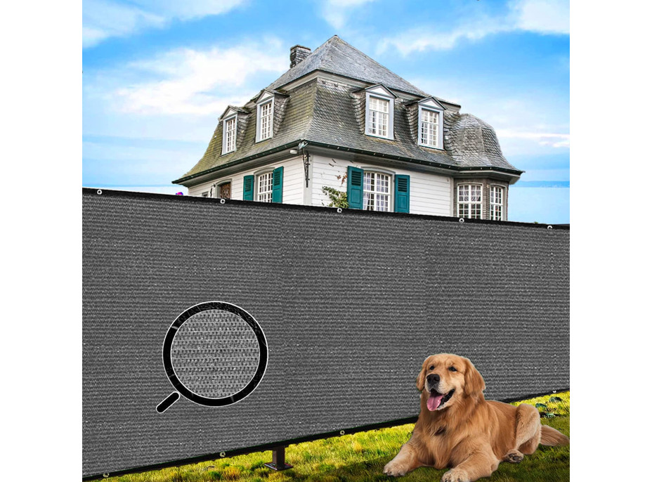 Clona na plot - 144x500 cm - šedá