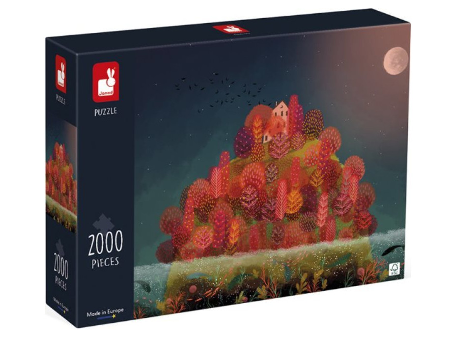 JANOD Puzzle Červený podzim 2000 dílků