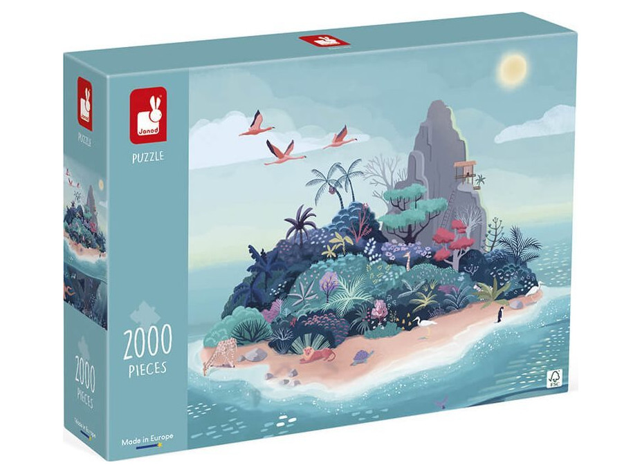 JANOD Puzzle Tajemný ostrov 2000 dílků