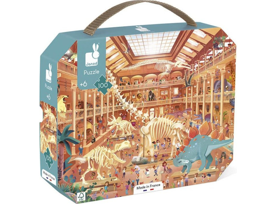 JANOD Puzzle v kufříku V muzeu 100 dílků