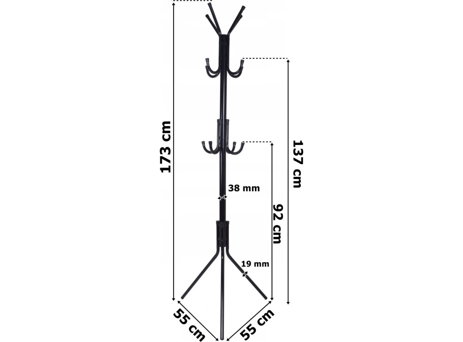 Stojanový věšák PABLO - černý