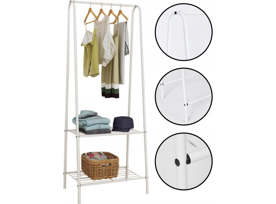 Bílý věšák OLIVIER