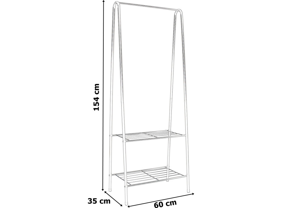 Bílý věšák OLIVIER