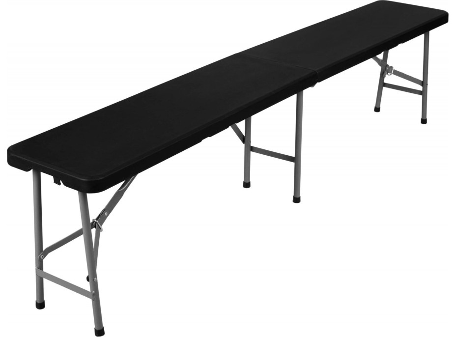 Cateringová lavice skládací 180 cm - černá