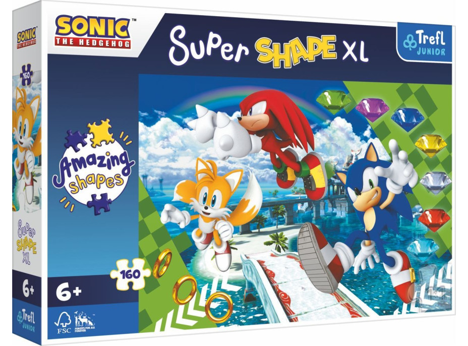 TREFL Puzzle Super Shape XL Spokojený Sonic 160 dílků