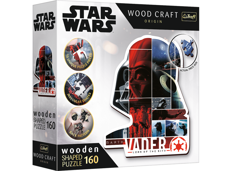 TREFL Wood Craft Origin puzzle Star Wars: Darth Vade 160 dílků