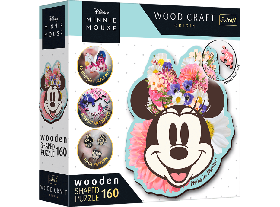 TREFL Wood Craft Origin puzzle Stylová Minnie 160 dílků