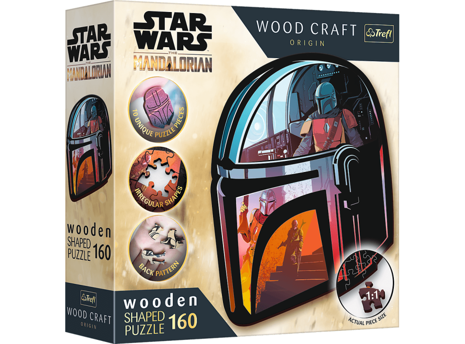 TREFL Wood Craft Origin puzzle The Mandalorian 160 dílků