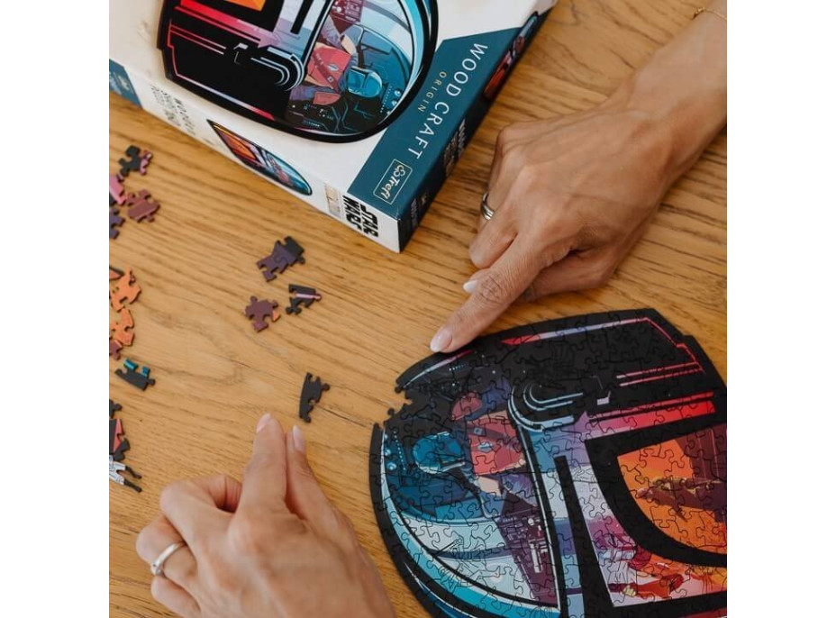 TREFL Wood Craft Origin puzzle The Mandalorian 160 dílků