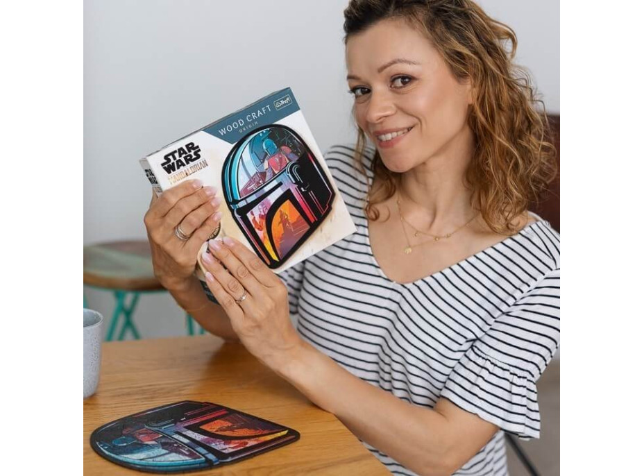TREFL Wood Craft Origin puzzle The Mandalorian 160 dílků