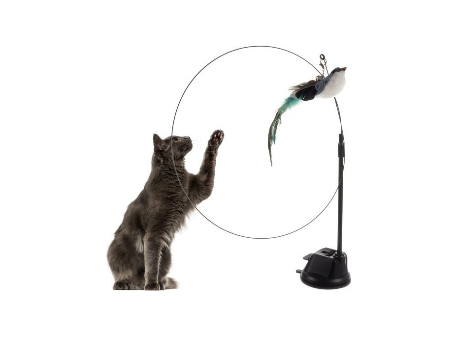 Rybářský prut s přísavkou - interaktivní hračka pro kočky