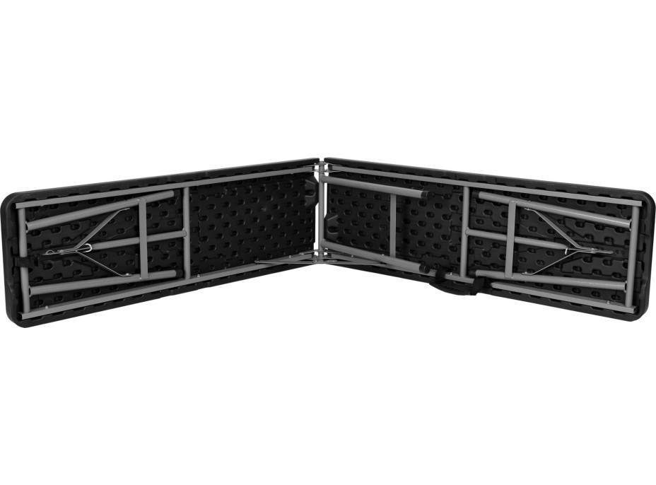 Cateringový set FETA BLACK - stůl 180 cm + 2 lavice