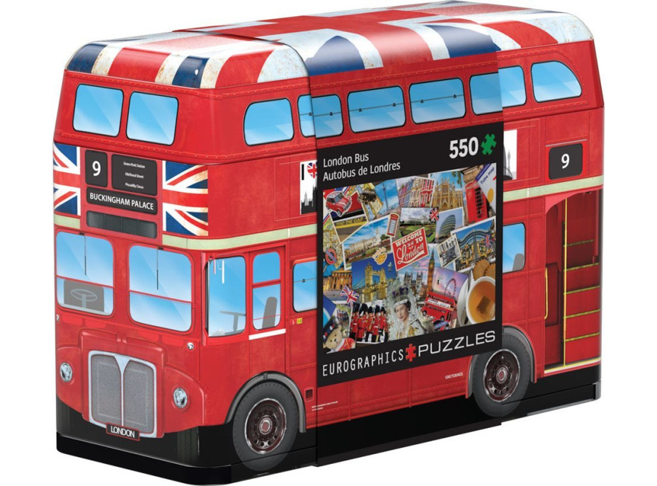 EUROGRAPHICS Puzzle v plechové krabičce Londýnský autobus 550 dílků