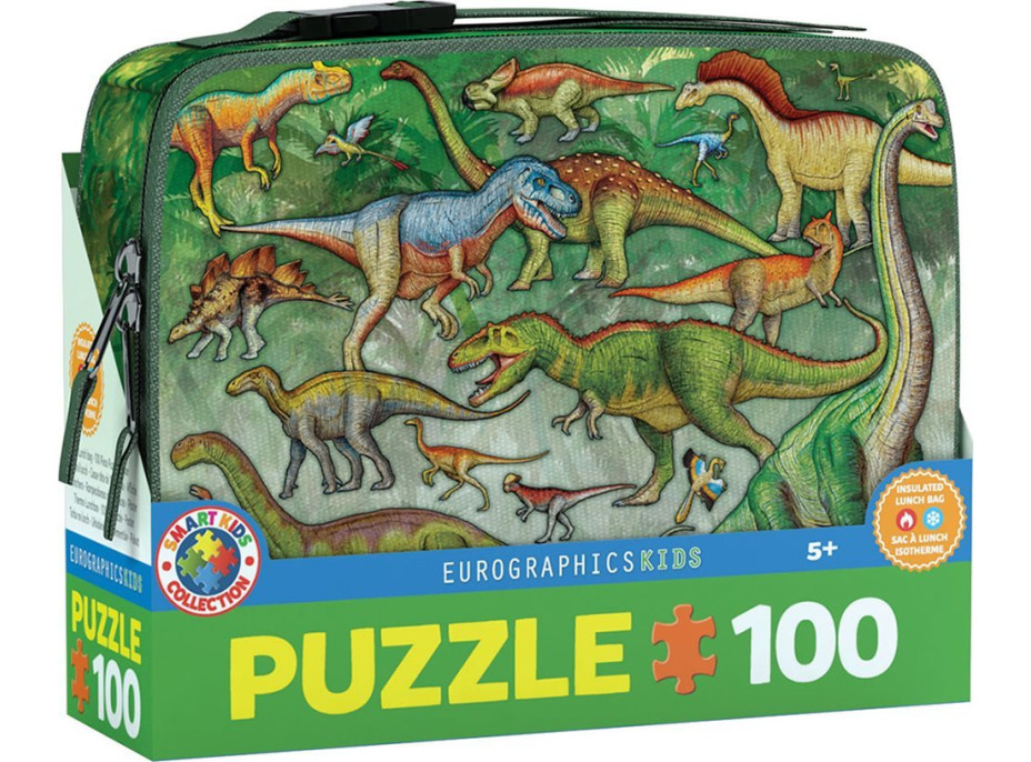 EUROGRAPHICS Puzzle ve svačinovém boxu Dinosauři 100 dílků