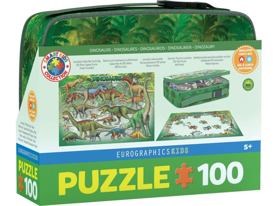 EUROGRAPHICS Puzzle ve svačinovém boxu Dinosauři 100 dílků