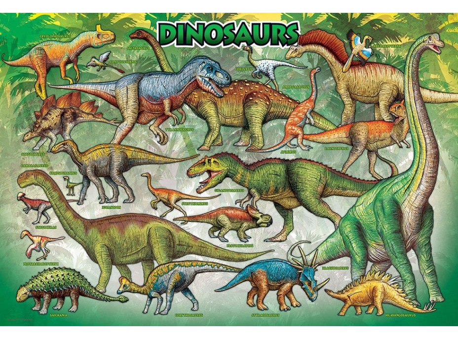 EUROGRAPHICS Puzzle ve svačinovém boxu Dinosauři 100 dílků