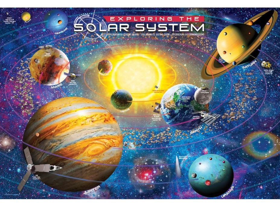 EUROGRAPHICS Puzzle ve svačinovém boxu Průzkum sluneční soustavy 100 dílků