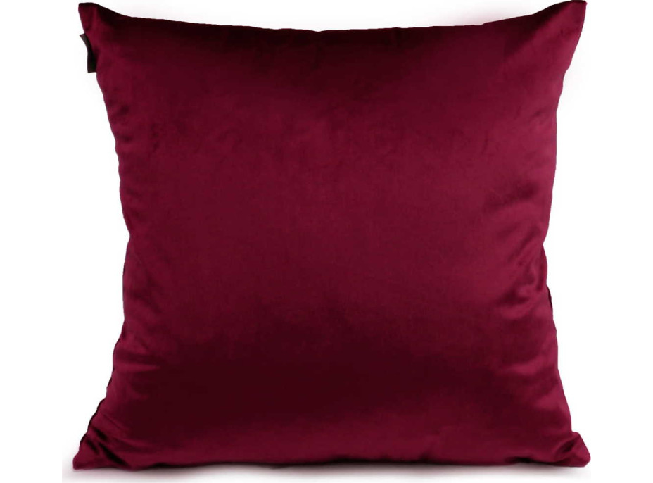 Polštář PAOLA VELVET Claret 45x45 cm - bordó