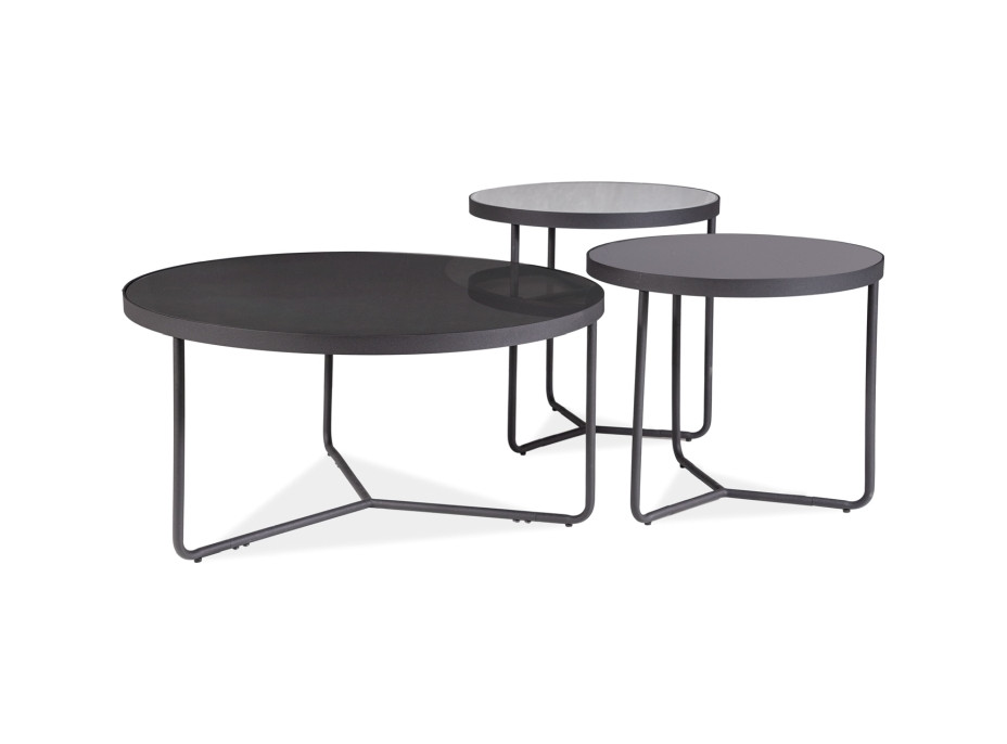 Konferenční stolek ARTEMIDA - šedý/černý