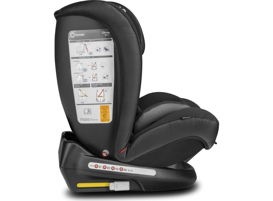 LIONELO Autosedačka Oliver Isofix 9-36 kg Black