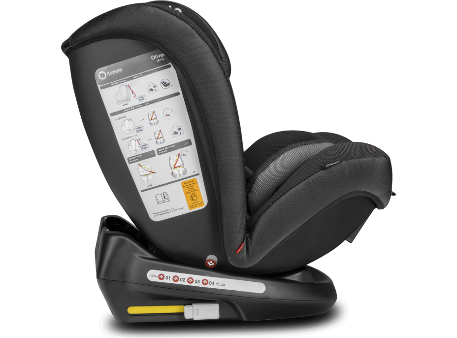 LIONELO Autosedačka Oliver Isofix 9-36 kg Black