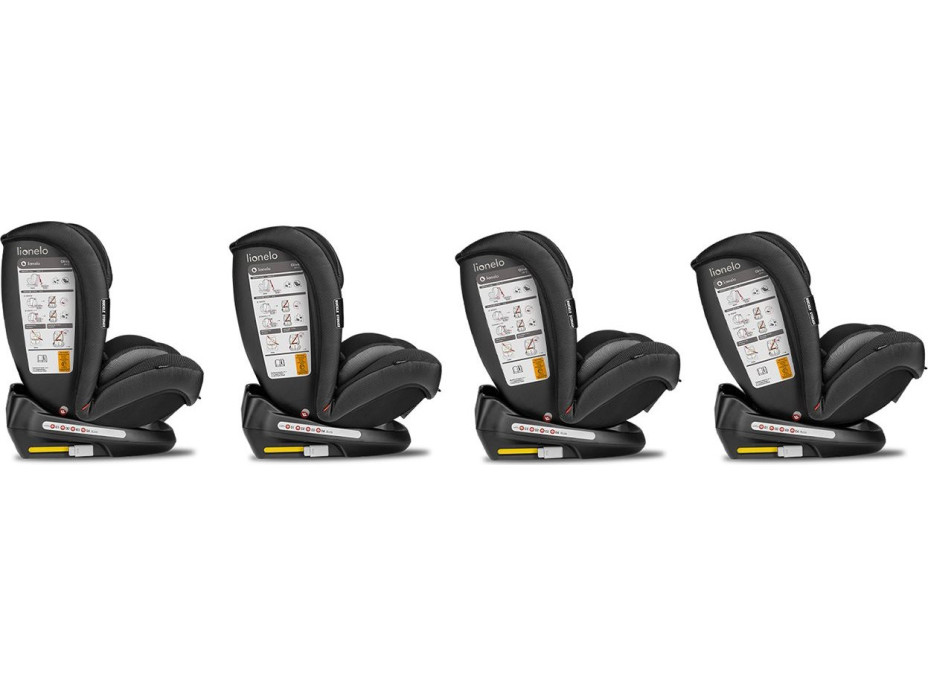 LIONELO Autosedačka Oliver Isofix 9-36 kg Black