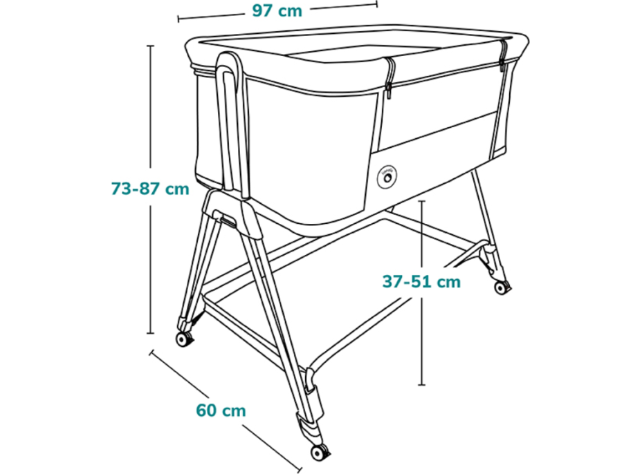 LIONELO Postýlka Luna 2v1 Beige Sand