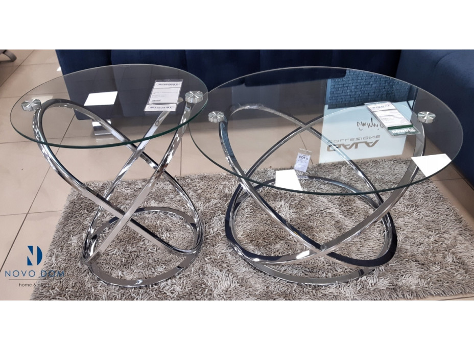 Konferenční stolek EOS B - sklo/chróm