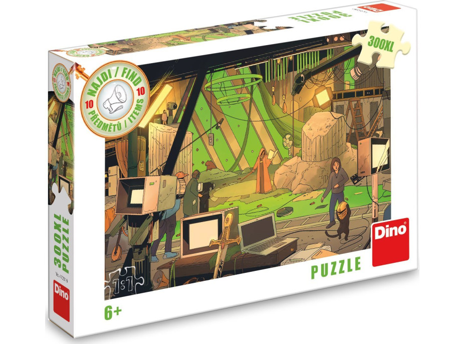 DINO Puzzle Najdi 10 předmětů: Film XL 300 dílků