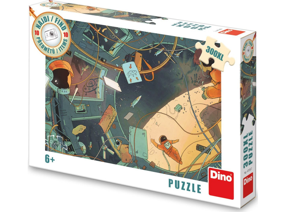 DINO Puzzle Najdi 10 předmětů: Vesmír XL 300 dílků