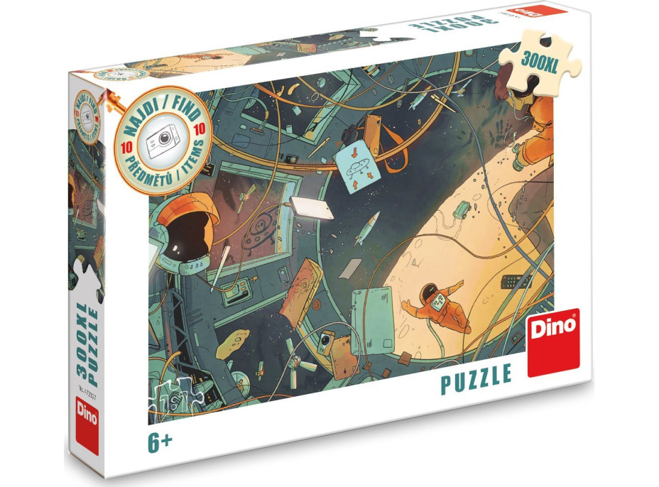 DINO Puzzle Najdi 10 předmětů: Vesmír XL 300 dílků