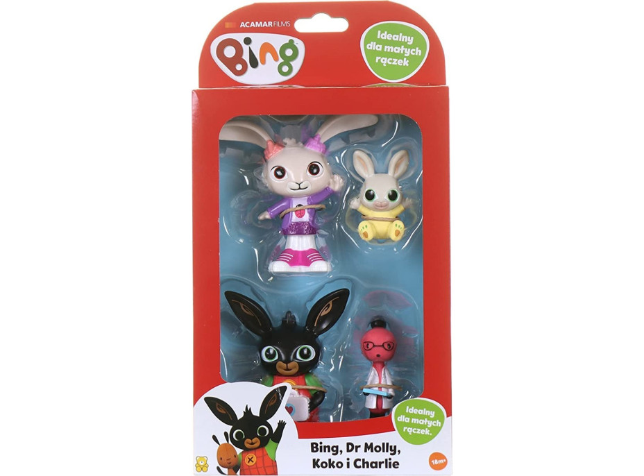 Sada figurek Bing: Bing, Doktorka Molly, Koko a Charlie